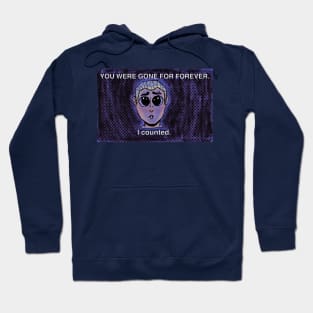 You were gone forever. I counted. Hoodie